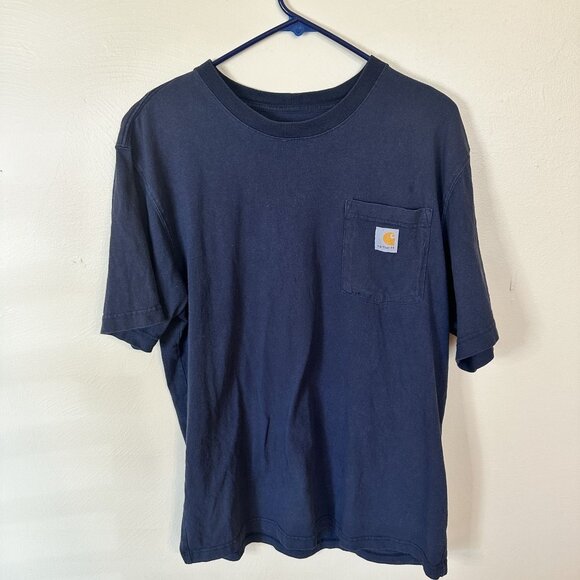 Carhartt Mens Henley Pocket T Shirt Medium Cotton Blue Red Lot of 3 - Picture 2 of 13